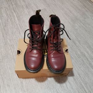 Dr Martens W7/M5 Burgundy Lace up Boots